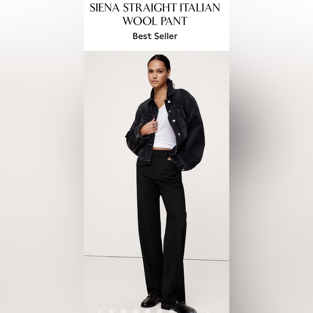 BANANA REPUBLIC SIENA STRAIGHT ITALIAN WOOL PANT